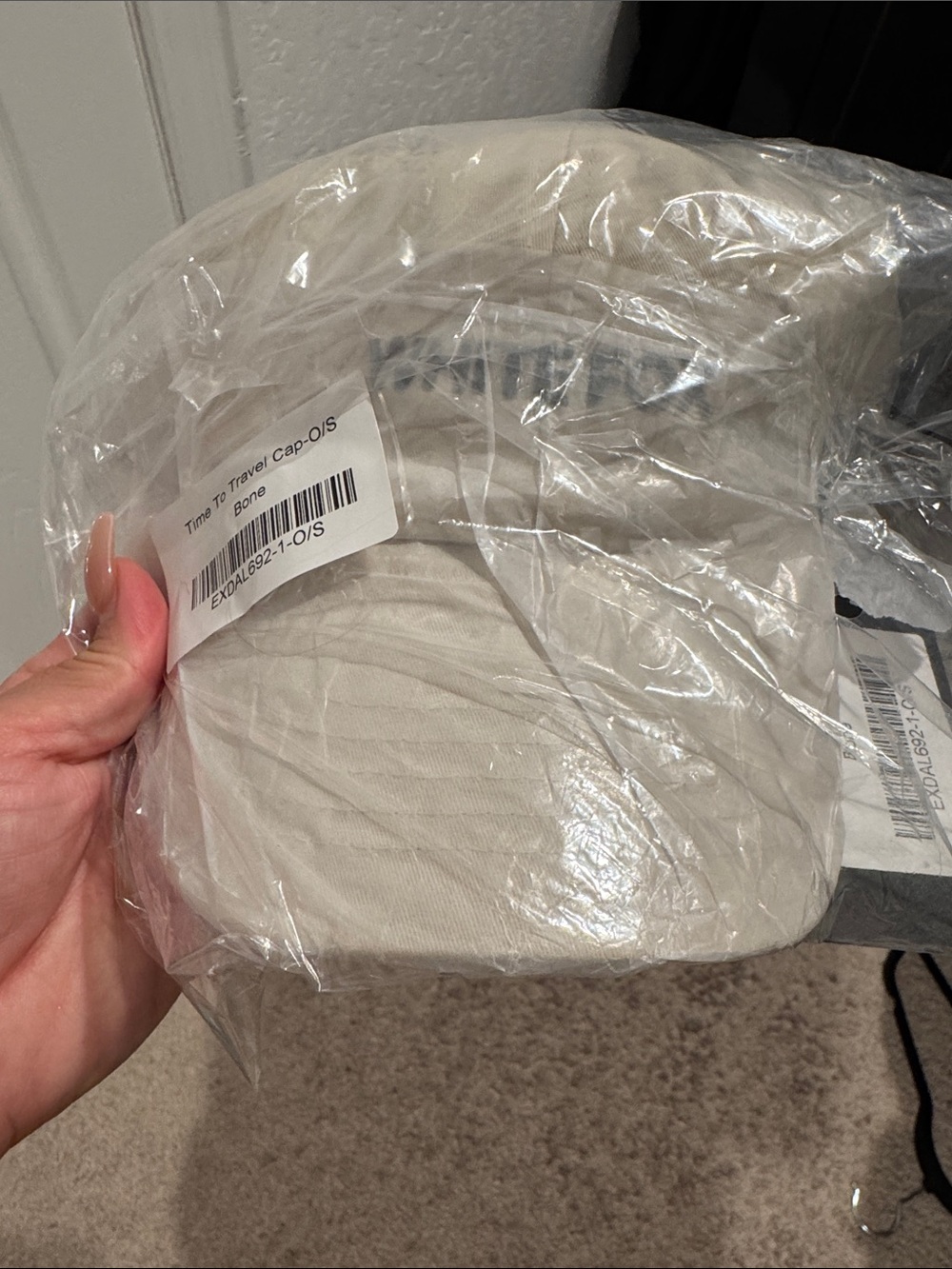 White Fox Boutique Bone Cotton Baseball Cap